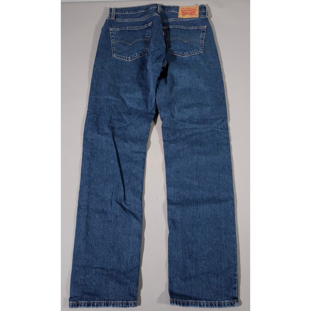 Levi's 505 Regular Fit Jeans Mens 32x34‎ Blue Straight Leg Denim Pants - Picture 8 of 8